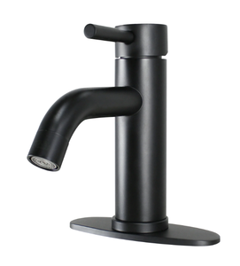 lot 497 image: LOT OF 2 Better Homes & Gardens Elmont Single Handle Bathroom, Matte Black, Push Pop-up, Bathroom Faucet