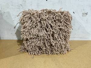 lot 587 image: Mina Victory Shag Skinny Fugga Beige 20 x 20 Throw Pillow