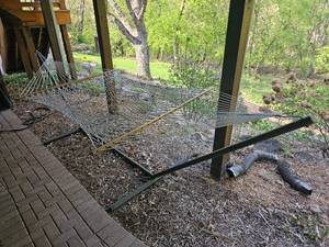 lot 106 image: Outdoor Rope Hammock & Frame