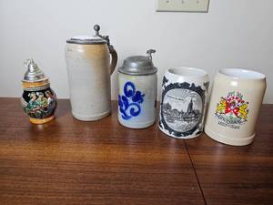 lot 118 image: Collection of Vintage Beer Steins