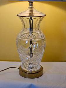 lot 25 image: Flared Brim Waterford Vase Table Lamp