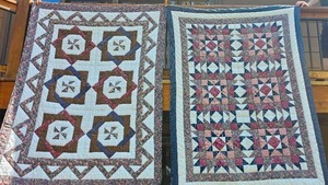 lot 86 image: Sibling Vintage Pinwheel and 8 Point Star Quilts