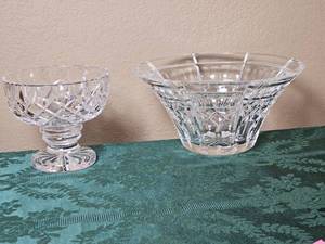 lot 32 image: Waterford Crystal Welcome Bowl & Araglin Footed Candy Dish