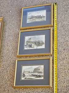 lot 57 image: English Horse Racing Print Series in Gilt Frames