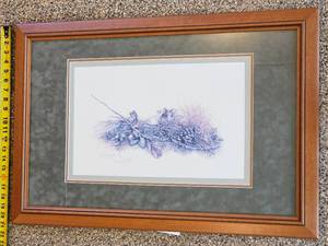 lot 153 image: Mouse & Plants Lithograph Signed Christina Smith