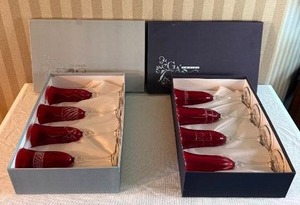 lot 142 image: Wonderful Italian Crystal Champagne Glass Set - Gioielli dea Tavola - (8)