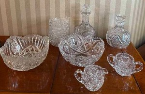 lot 149 image: Cut Glass Serving Pieces Collection
