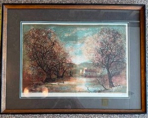 lot 53 image: Jose Puig Marti Signed & Numbered Print Rural Spain Autumn Tree
