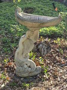 Breathtaking Sea Goddess Amphitrite Concrete Birdbath