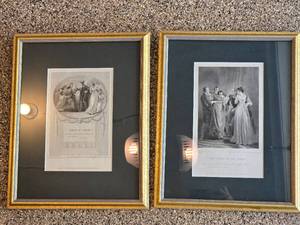 lot 161 image: Shakesperian English Etching Pair - The Taming of the Shrew - Comedy of Errors