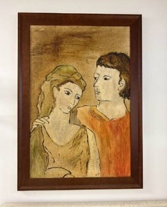 lot 153B image: Painting Inspired by The Lovers  Pablo Picasso