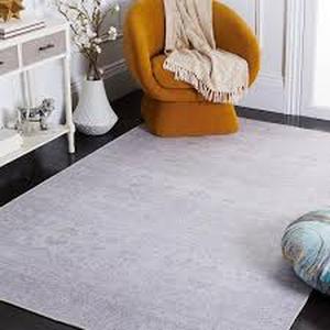 lot 22 image: Tucson Beige 8 ft. x 10 ft. Machine Washable Border Floral Area Rug
