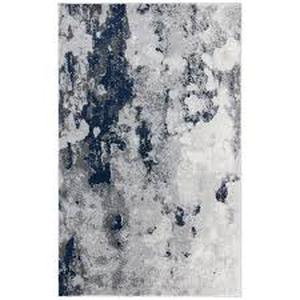 lot 29 image: Adirondack NavyGray 5 ft. x 8 ft. Distressed Abstract Area Rug