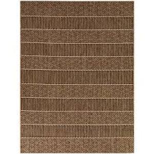 lot 38 image: Natural Stripes Brown 8 ft. x 10 ft. Striped IndoorOutdoor Area Rug