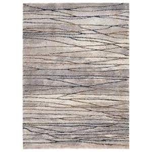 Bazaar Stripe Shag Ivory 5 ft. x 7 ft. Area Rug
