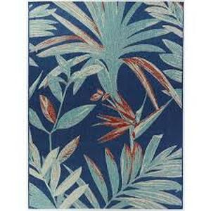 lot 52 image: Blue Palm 5 ft. x 7 ft. IndoorOutdoor Area Rug