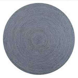 lot 65 image: Zara Braided Coastal Cottage Round Jute Blue 6 ft. Round Area Rug