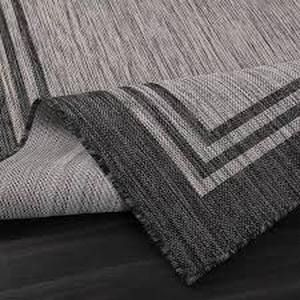 lot 69 image: 9 X 12 Silver Pebble Aloha Washable Bordered Indoor Outdoor Area Rug