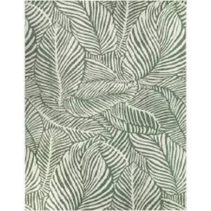 lot 72 image: Green 8 ft. x 10 ft. Palm IndoorOutdoor Area Rug
