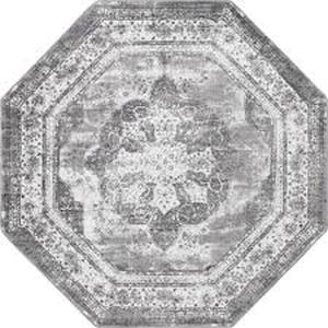 lot 77 image: Sofia Salle Garnier Gray 8 ft. x 8 ft. Area Rug - Octagon