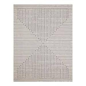 lot 84 image: Avondale Beige 8 ft. x 10 ft. Striped IndoorOutdoor Area Rug