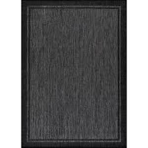 lot 49 image: Hawaii BlackGrey 5 ft. x 7 ft. Bordered IndoorOutdoor Area Rug