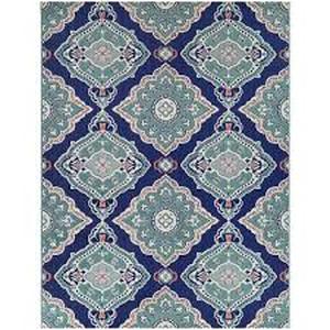 lot 16 image: Oak Hill Teal 8 ft. x 10 ft. Medallion IndoorOutdoor Area Rug