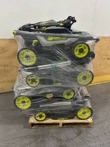 RYOBI Pallet of 8- Battery Powered Lawn Mowers (Tool Only)