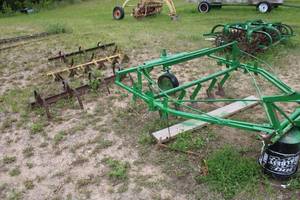 lot 20 image: Collection of Farm Implement Attachments including Cultivator and Harrow Parts