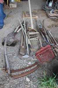 lot 47 image: Collection of Vintage Farm Tools