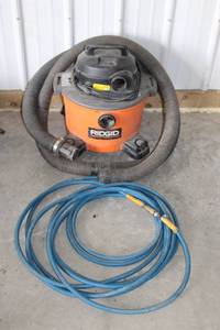 lot 54 image: Used RIDGID WetDry Vacuum and Air Hose