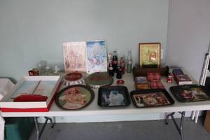 lot 62 image: Coca-Cola Collectibles Set Trays, Posters, Glassware, and Decorative Items