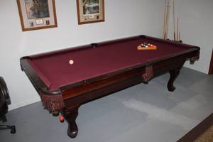 lot 65 image: Classic Billiard Table with Cues and Accessories