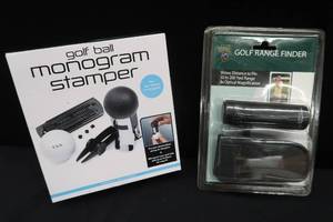 lot 115 image: GOLF RANGE FINDER AND MONOGRAM SET