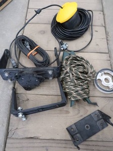 lot 132 image: GIMBAL BRACKETS, TRANSDUCER, AND MORE