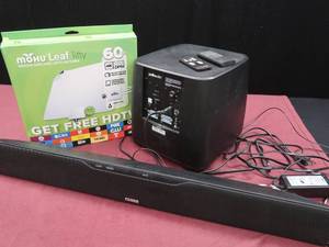lot 149 image: POLK AUDIO SOUND BAR AND BASS  BRAND NEW ANTENNA