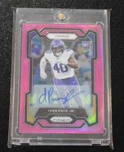 lot 2 image: 2023 Prizm Pink Ivan Pace #366 Autograph Rookie Card
