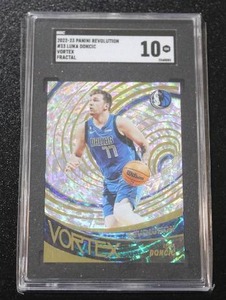 lot 3 image: 2022-23 Revolution Vortex Fractal Luka Doncic #33 SGC 10