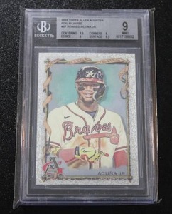 lot 4 image: 2023 Topps Allen & Ginter Foil Filigree Ronald Acuna #37 BGS 9