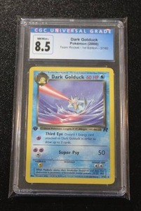 lot 26 image: 2000 Pokemon Team Rocket 1st Edition Dark Golduck #3782 CGC 8.5