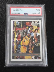 lot 37 image: 1997-98 Topps Kobe Bryant #171 PSA 7