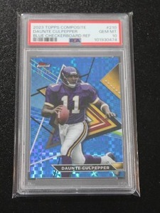 lot 40 image: 2023 Topps Composite Finest Blue Checkerboard Refractor Daunte Culpepper #210 2375 PSA 10  Only 75 Exist