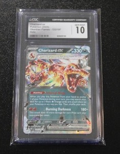 lot 44 image: 2023 Pokemon Obsidian Flames Charizard EX #125197 CGC 10
