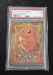 lot 46 image: 1999 Topps Pokemon Movie Edition Charmander #4 PSA 5