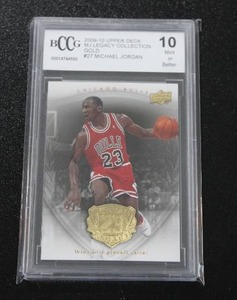 lot 70 image: 2009-10 Upper Deck MJ Legacy Collection Michael Jordan #27  BCCG 10