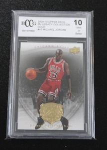lot 71 image: 2009-10 Upper Deck MJ Legacy Collection Michael Jordan #47 BCCG 10