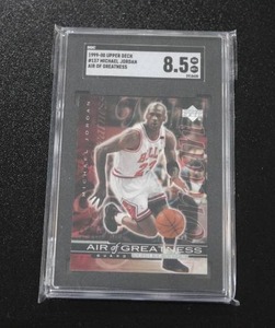 lot 79 image: 1999-00 Upper Deck Air of Greatness Michael Jordan #137 SGC 8.5
