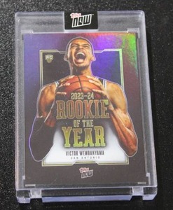 lot 96 image: 2024 Topps Now Rookie of the Year Victor Wembanyama #VW-6