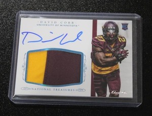 lot 101 image: 2015 National Treasures Rookie Patch Autograph David Cobb #308 11  Only 1 Exist