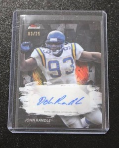 lot 102 image: 2024 Topps Finest John Randle Autograph 325  Only 25 Exist
